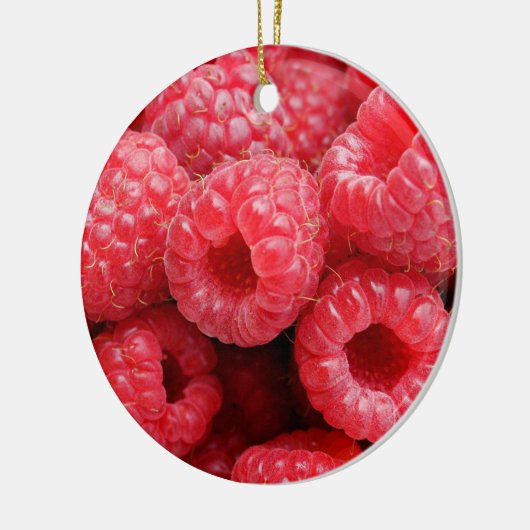 Nah-oben Himbeeren Hintergrund Textur Himbeeren Keramikornament (Links)