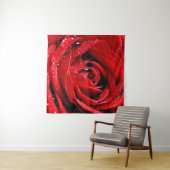 Nah-oben Schöne Rose Wassertropfen Wandteppich (Beispiel (Horizontal))