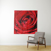 Nah-oben Schöne Rose Wassertropfen Wandteppich (Beispiel)
