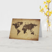 Nah oben von antiker Weltkarte 3 Karte (Gelbe Blume)