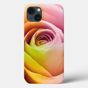 Nah oben von den bunten Rosen-Blumenblättern iPhone 13 Hülle