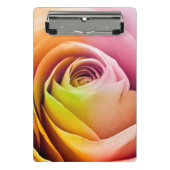 Nah oben von den bunten Rosen-Blumenblättern Mini Klemmbrett (Vorderseite)