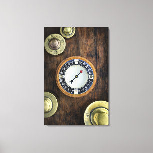 Nah oben von den chinesischen Kompass-und Leinwanddruck