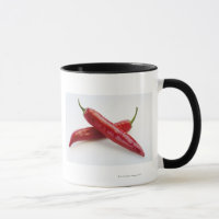Nah oben von den roten Chili-Paprikaschoten