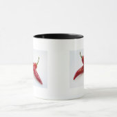 Nah oben von den roten Chili-Paprikaschoten Tasse (Zentrum)