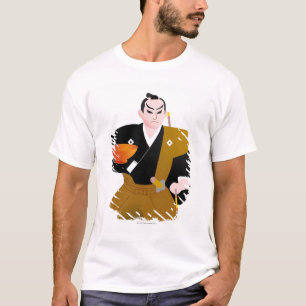 Nah oben von der japanischen männlichen Puppe, di T-Shirt