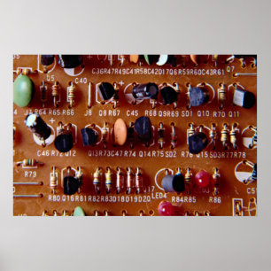 Nah oben von der Leiterplatte Poster