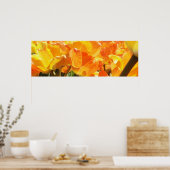 Nah-Orange- und Gelbtulpen Poster (Küche)
