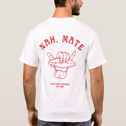 'Nah, Partner' Surf T-Shirt (Rückseite)