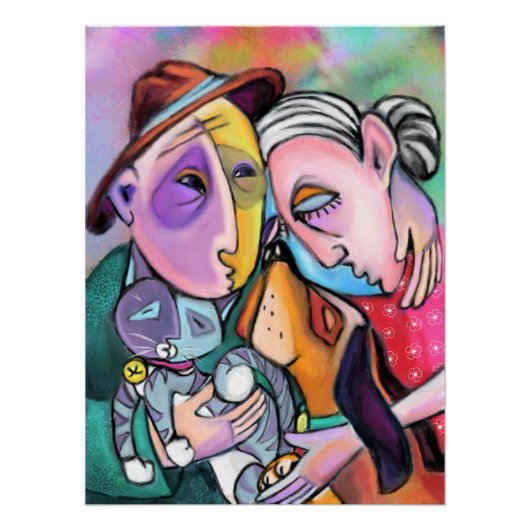 Nah-Strick-Familienposter Poster (Vorderseite)