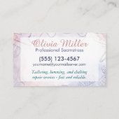 Näh- und Änderungsleistungen - Wasserfarben-Kunst Visitenkarte (Rückseite)