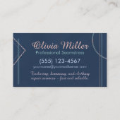 Näh- und Änderungsleistungen - Wasserfarben-Kunst Visitenkarte (Rückseite)