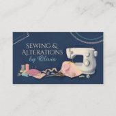 Näh- und Änderungsleistungen - Wasserfarben-Kunst Visitenkarte (Vorderseite)