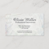 Näh- und Änderungsleistungen - Wasserfarben-Kunst Visitenkarte (Rückseite)