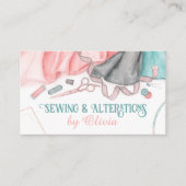 Näh- und Änderungsleistungen - Wasserfarben-Kunst Visitenkarte (Vorderseite)