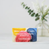 Näh- und Bekleidungskarte Visitenkarte (Stehend Vorderseite)