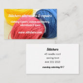 Näh- und Bekleidungskarte Visitenkarte (Vorne/Hinten)