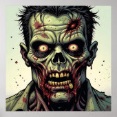 Nah Up a Pop Art Zombie Halloween Poster (Vorne)