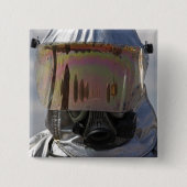 Nah-up-Ansicht eines Feuerwehrmanns Button (Vorderseite)