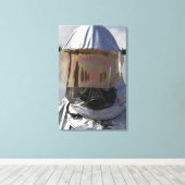 Nah-up-Ansicht eines Feuerwehrmanns Leinwanddruck (Insitu (Holzboden))