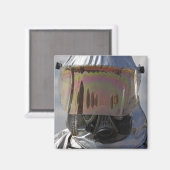 Nah-up-Ansicht eines Feuerwehrmanns Magnet (Vorderseite/Rückseite)