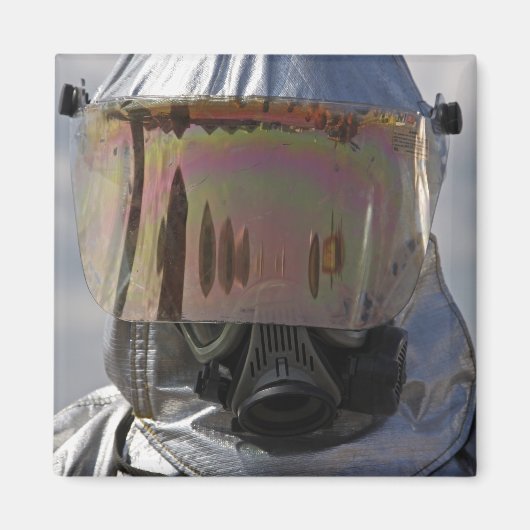 Nah-up-Ansicht eines Feuerwehrmanns Magnet (Vorne)