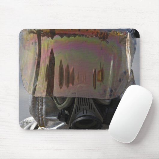 Nah-up-Ansicht eines Feuerwehrmanns Mousepad (Mit Mouse)