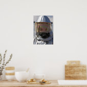 Nah-up-Ansicht eines Feuerwehrmanns Poster (Küche)