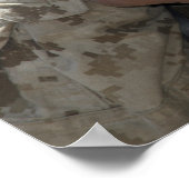 Nah-up-Ansicht eines Soldaten, der eine Munition k Poster (Ecke)