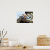 Nah-up-Ansicht eines Soldaten, der eine Munition k Poster (Küche)