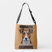 Nah-up Art des braunen und weißen Hundes Tragetaschen Mit Langen Trägern (Rückseite)