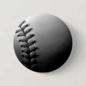 Nah-up-Baseball in Schwarz/Weiß Button (Vorderseite)