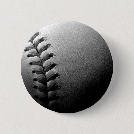 Nah-up-Baseball in Schwarz/Weiß Button (Vorderseite)