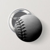 Nah-up-Baseball in Schwarz/Weiß Button (Vorne & Hinten)