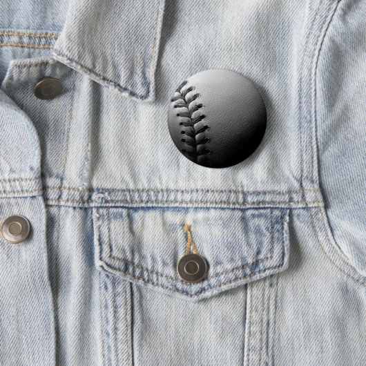 Nah-up-Baseball in Schwarz/Weiß Button (Beispiel)