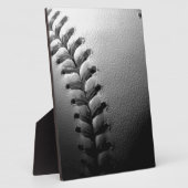 Nah-up-Baseball in Schwarz/Weiß Fotoplatte (Seite)