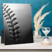 Nah-up-Baseball in Schwarz/Weiß Fotoplatte (Seite)