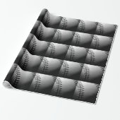 Nah-up-Baseball in Schwarz/Weiß Geschenkpapier (Ungerollt)