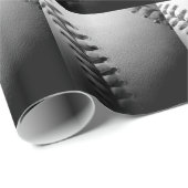 Nah-up-Baseball in Schwarz/Weiß Geschenkpapier (Rolleneckpunkt)