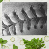 Nah-up-Baseball in Schwarz/Weiß Geschirrtuch (Gefaltet)