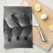 Nah-up-Baseball in Schwarz/Weiß Geschirrtuch (Viertel Falte)