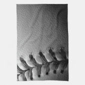 Nah-up-Baseball in Schwarz/Weiß Geschirrtuch (Vertikal)