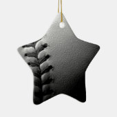 Nah-up-Baseball in Schwarz/Weiß Keramik Ornament (Rechts)