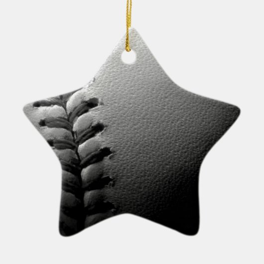 Nah-up-Baseball in Schwarz/Weiß Keramik Ornament (Vorne)