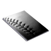 Nah-up-Baseball in Schwarz/Weiß Notizblock (Rechte Seite)