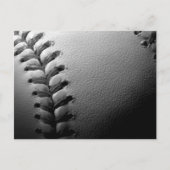 Nah-up-Baseball in Schwarz/Weiß Postkarte (Vorderseite)