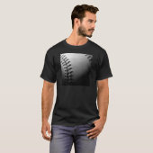 Nah-up-Baseball in Schwarz/Weiß T-Shirt (Vorne ganz)