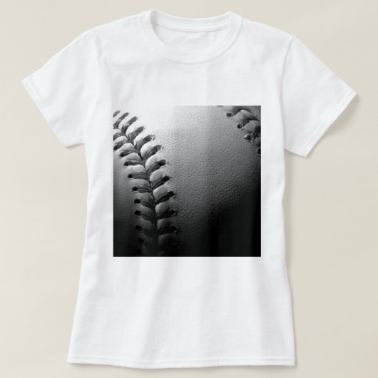 Nah-up-Baseball in Schwarz/Weiß T-Shirt (Design vorne)