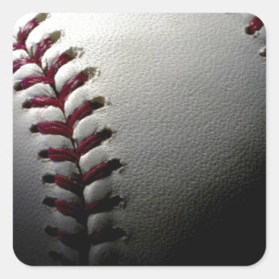 Nah-up-Baseball Quadratischer Aufkleber