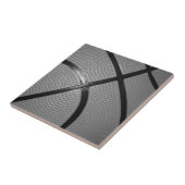 Nah-up-Basketball in Schwarz und Weiß Fliese (Seite)